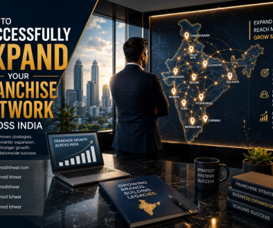 Business consultant planning franchise network expansion across India