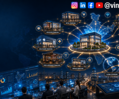Future of Franchising in India 2026 showing AI-powered franchise growth and business expansion network