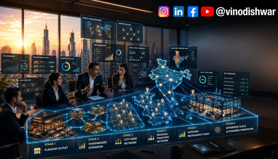 How Restaurant Brands Scale from a single outlet to a national restaurant chain using franchising, standardized operations, leadership, and scalable restaurant systems.