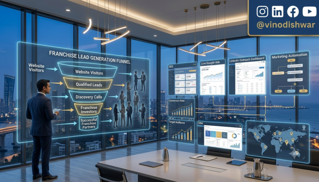 Franchise Lead Generation digital marketing funnel for attracting high-quality franchise investors and growing a scalable franchise network