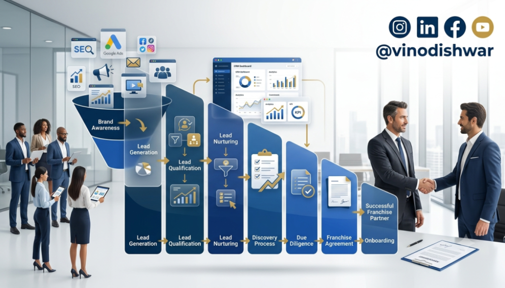 Franchise Sales Funnel Explained – Complete Franchise Sales Funnel for Lead Generation, Qualification, Discovery Process and Franchise Partner Conversion