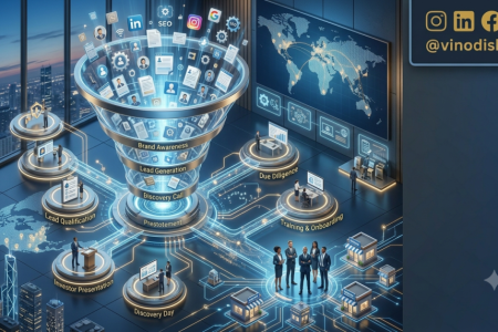 Franchise Sales Funnel illustrating the complete investor journey from lead generation and qualification to franchise onboarding and successful business expansion.