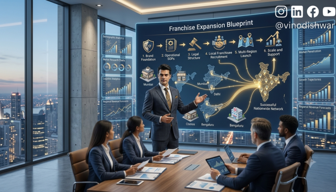 Executive team developing a franchise expansion blueprint in a corporate boardroom
