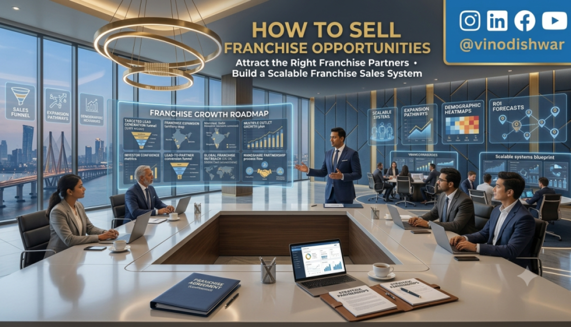 Franchise consultant presenting business opportunity