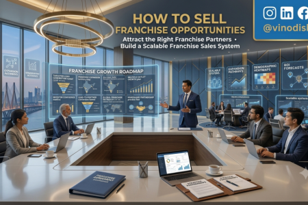 Franchise consultant presenting business opportunity