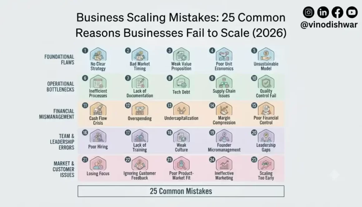 Business Scaling Mistakes: 25 Common Reasons Businesses Fail to Scale (2026)
