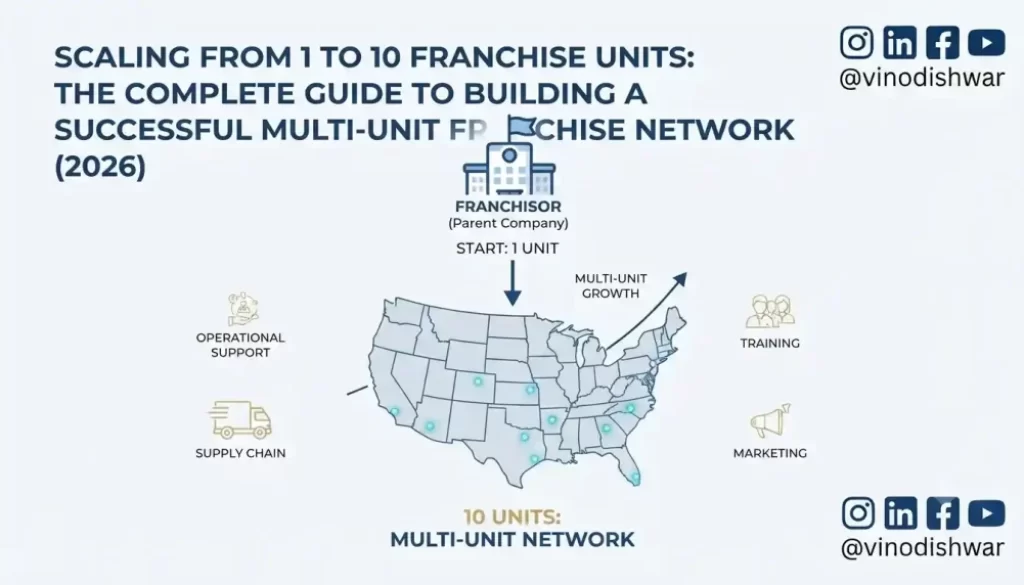 Scaling from 1 to 10 Franchise Units: The Complete Guide to Building a Successful Multi-Unit Franchise Network (2026)