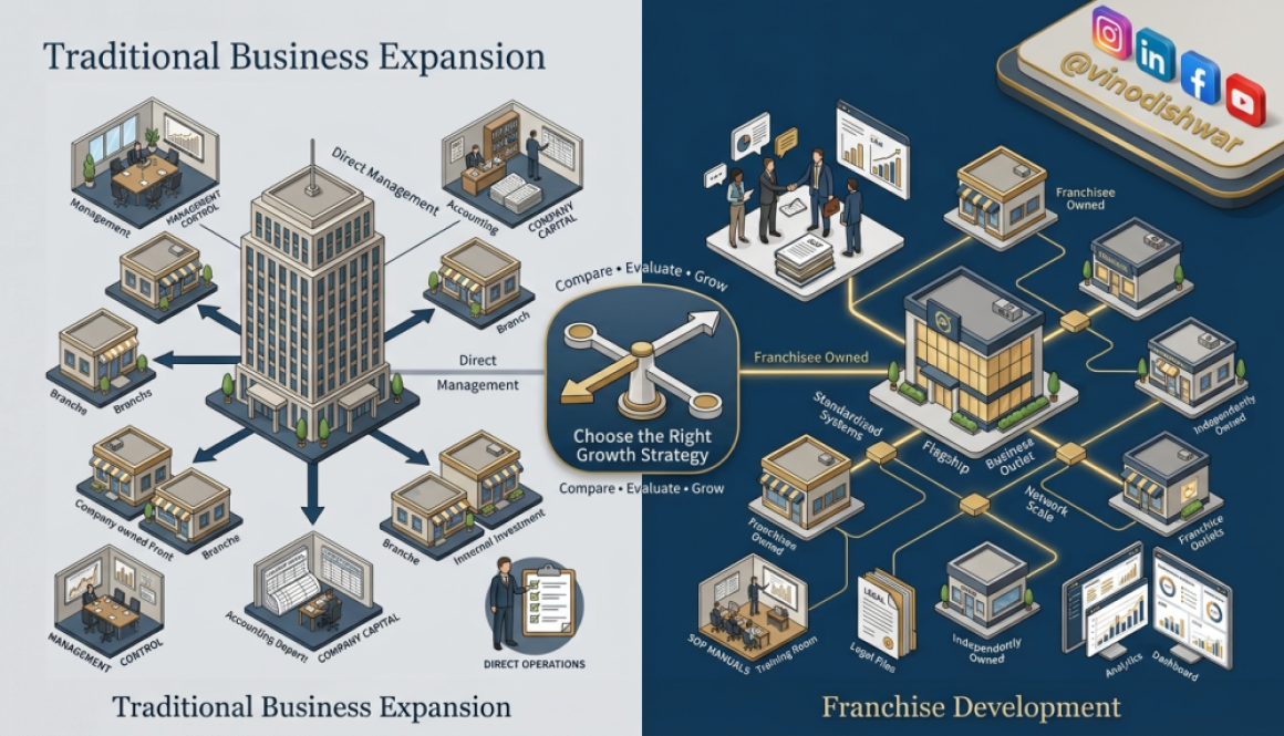 Franchise Development vs Business Expansion comparison for scalable business growth