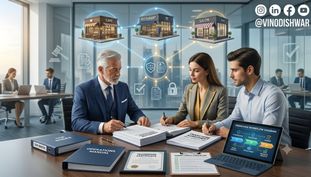 Franchise Legal Documentation Explained with franchise agreements, SOPs, trademark protection, and compliance documents for franchise businesses.