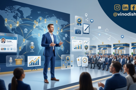 Personal Branding for Franchise Founders showcasing a business leader building trust, thought leadership, and franchise growth through a strong personal brand